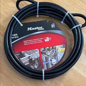 Black Braided Steel Cable